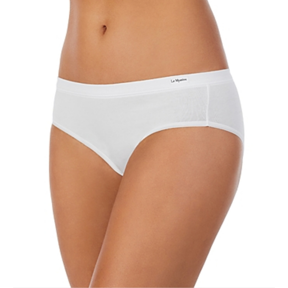 Le Mystere Women Signature Cotton Hipster Underwear White Size S